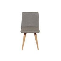 Manhattan Comfort 1023478 Dakota 360 Swivel Linen/Synthetic Leather Dining Chair in Grey